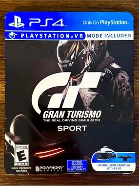 Gran Turismo Sport - Sony Playstation 4 PS4 Steel Book RARE CIB Driving Forza